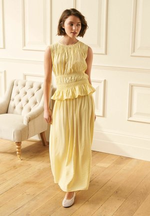 Laura Ashley, REGULAR FIT - SHIRRED MAXI SKIRT . - Maxirock - yellow
