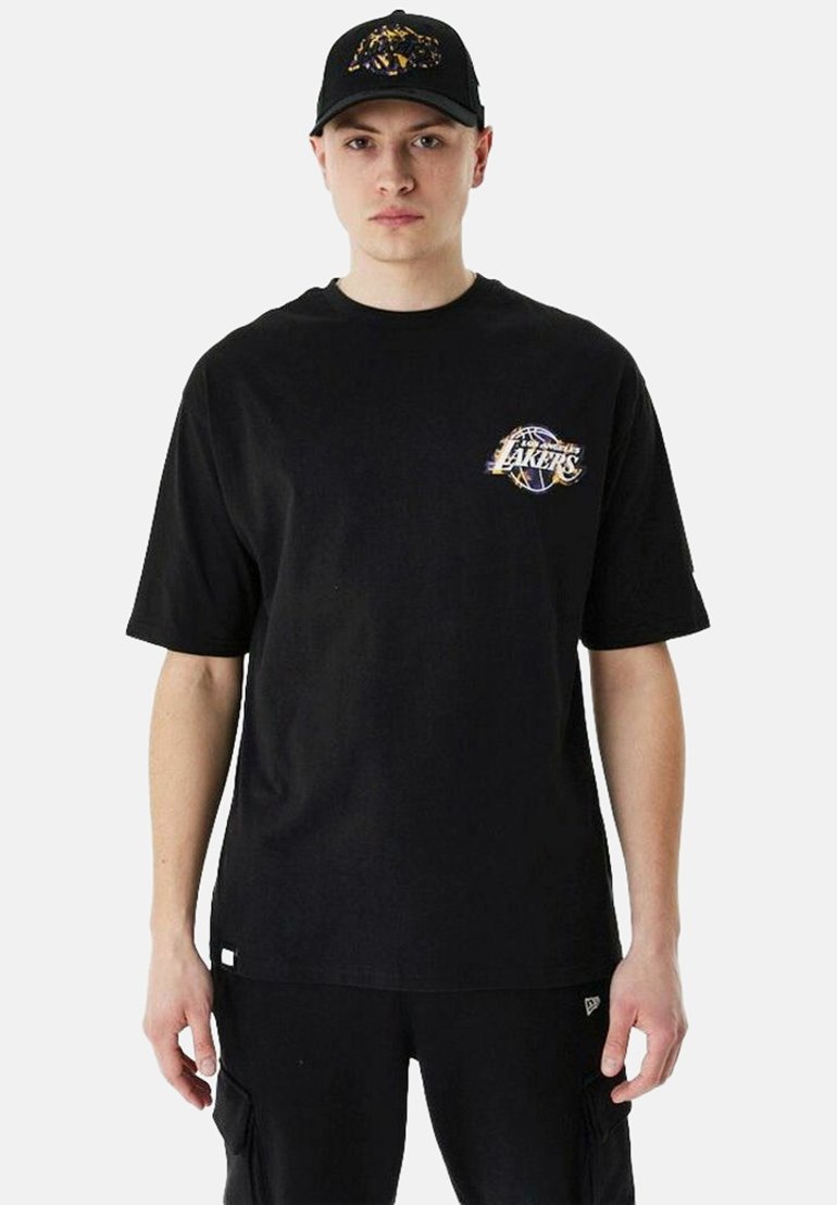 ☆New Era☆ New Era World Wide T-Shirt Black 14679799 New Era - T-shirt basic/czarny - Zalando.pl