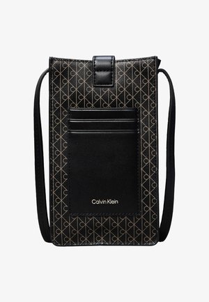 Calvin Klein EMBLEM PHONE CROSSBODY - Torbica za telefon - black