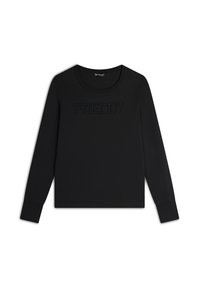 GIROCOLLO DA CON LOGO STRASS - Felpa - nero