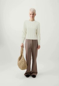 ONLY Petite ONLKATIA PUFF O NECK - Strikkegenser - whitecap gray melange
