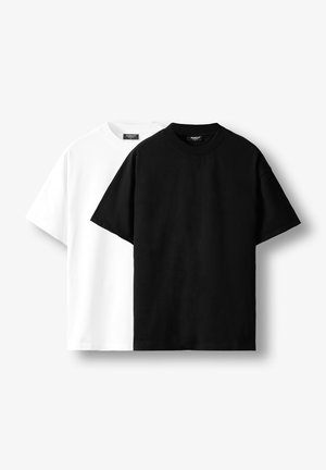REGULAR 2 PACK - T-shirt basique - black/white