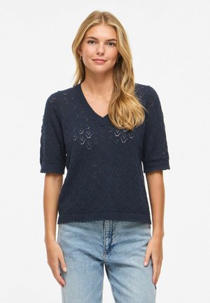 VISAVA KURZÄRMELIGES - T-Shirt print - navy blazer