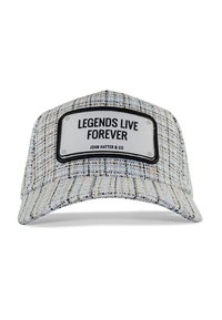 John Hatter & Co LEGENDS LIVE FOREVER - Cap - check white silver