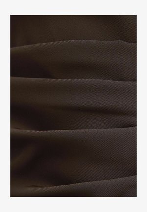 New Look, DARK RUCHED WAIST SHORT SLEEVE MIDI DRESS - Vestido ligero - dark brown