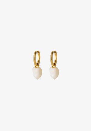 Pernille Corydon, OCEAN HEART HUGGIES - Boucles d'oreilles - gold-coloured white