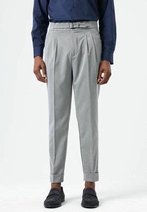 HIGH WAIST PLEATED - Broek - grey