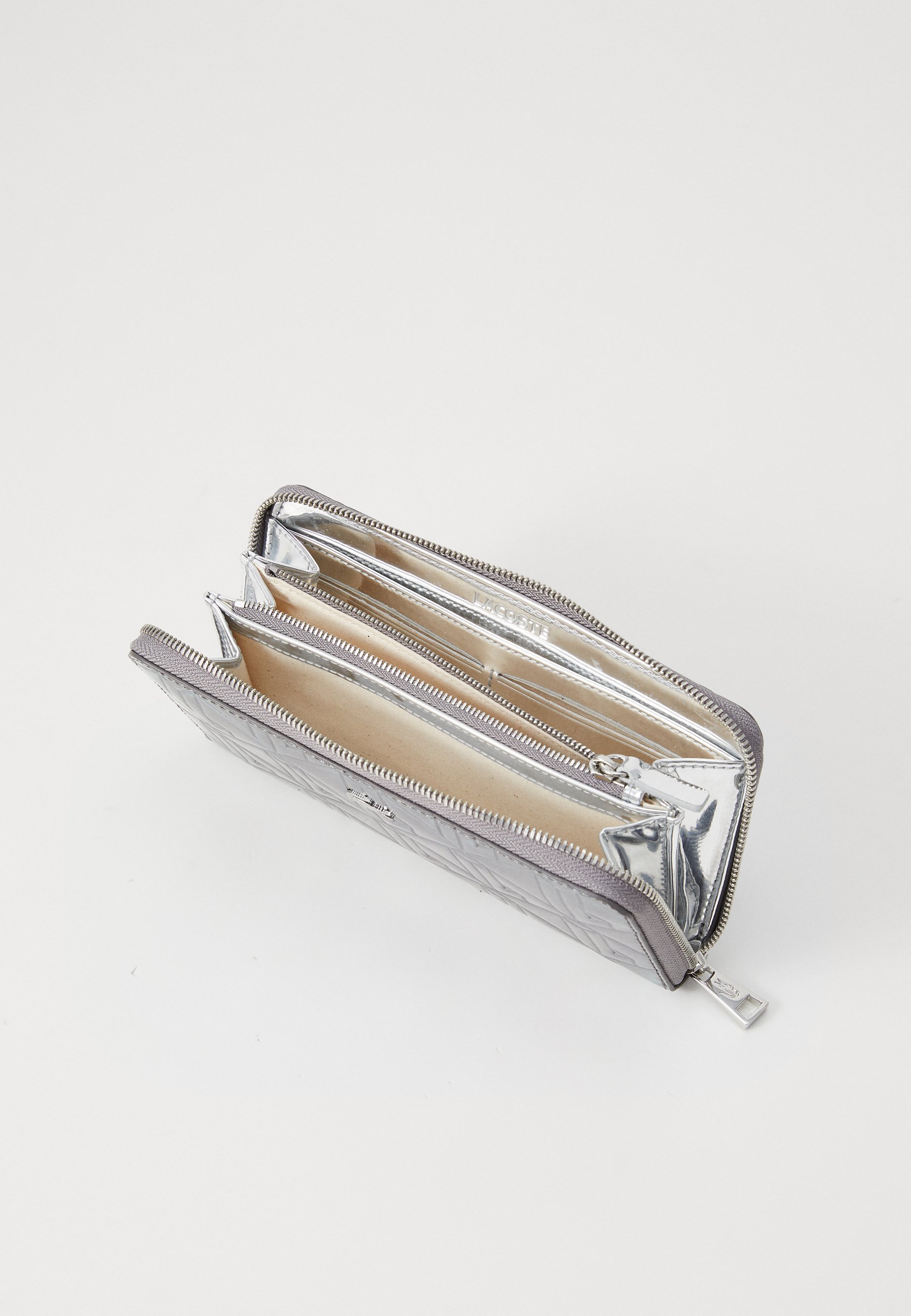 Lacoste MONEY PIECES - Wallet - shiny dark silver-coloured/silver