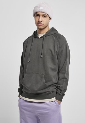 Urban Classics OVERDYED HOODY - Majica s kapuljačom - blackbird