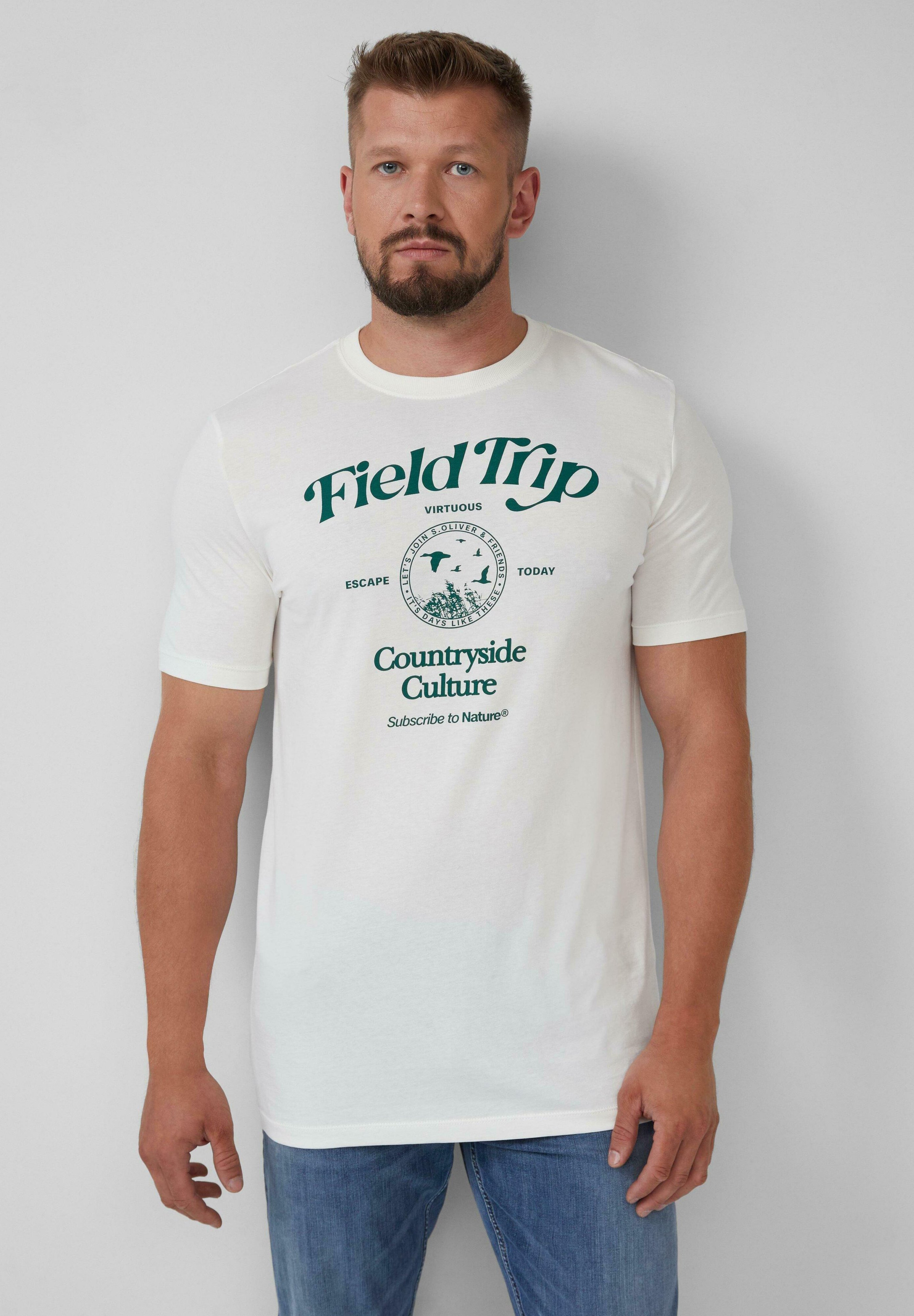 S.Oliver Maglietta Uomo A Maniche Corte – T-Shirt In Jersey Di Cotone, Vestibilità Regolare, Girocollo