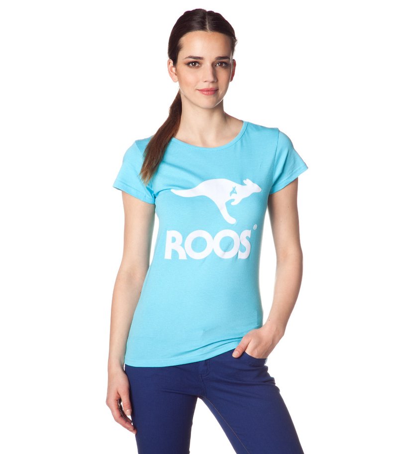 Kangaroos T-shirt print lichtblauw