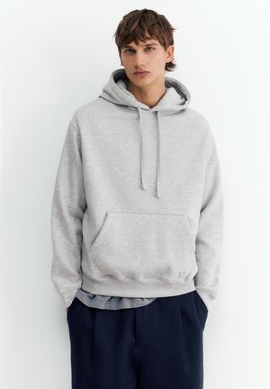PULL&BEAR, BASIC - HOODIE - Sweat à capuche - light grey