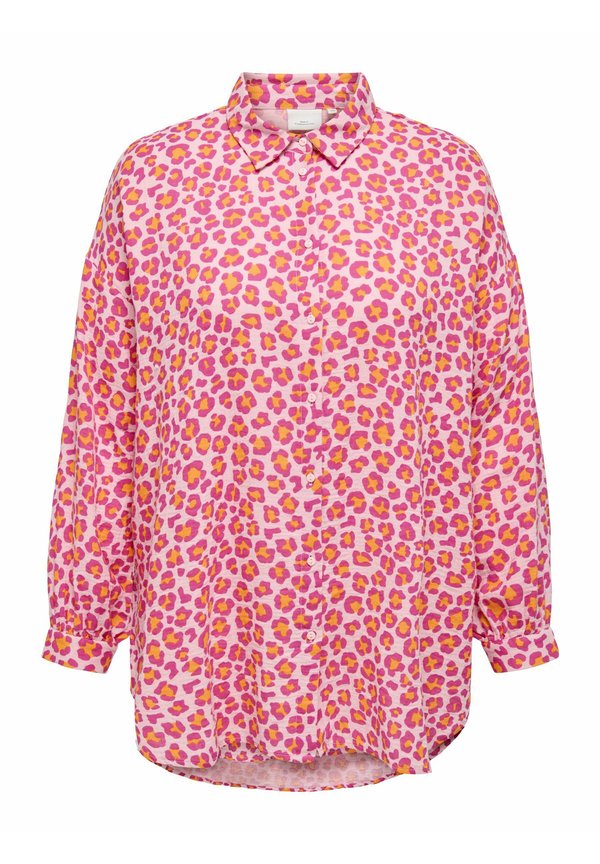 LEGERE LANGARM MIT LEOPARDENMUSTER - Hemdbluse - rot