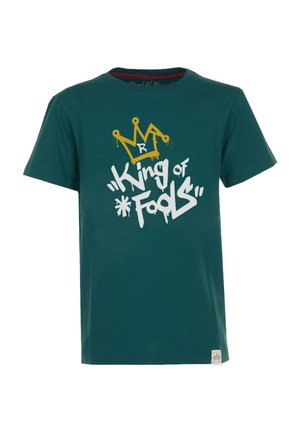 KING OF FOOLS - Print T-shirt - racing green