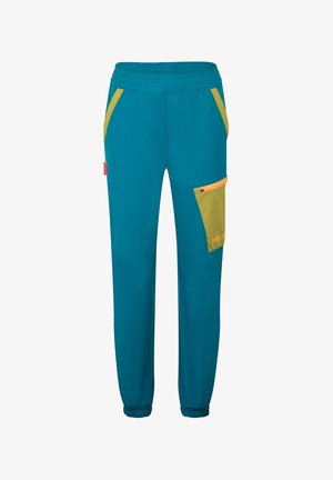TROLLKIDS, KIDS STEINKJER PANTS UNISEX - Tracksuit bottoms - lagoon greenpear greensahara sunset