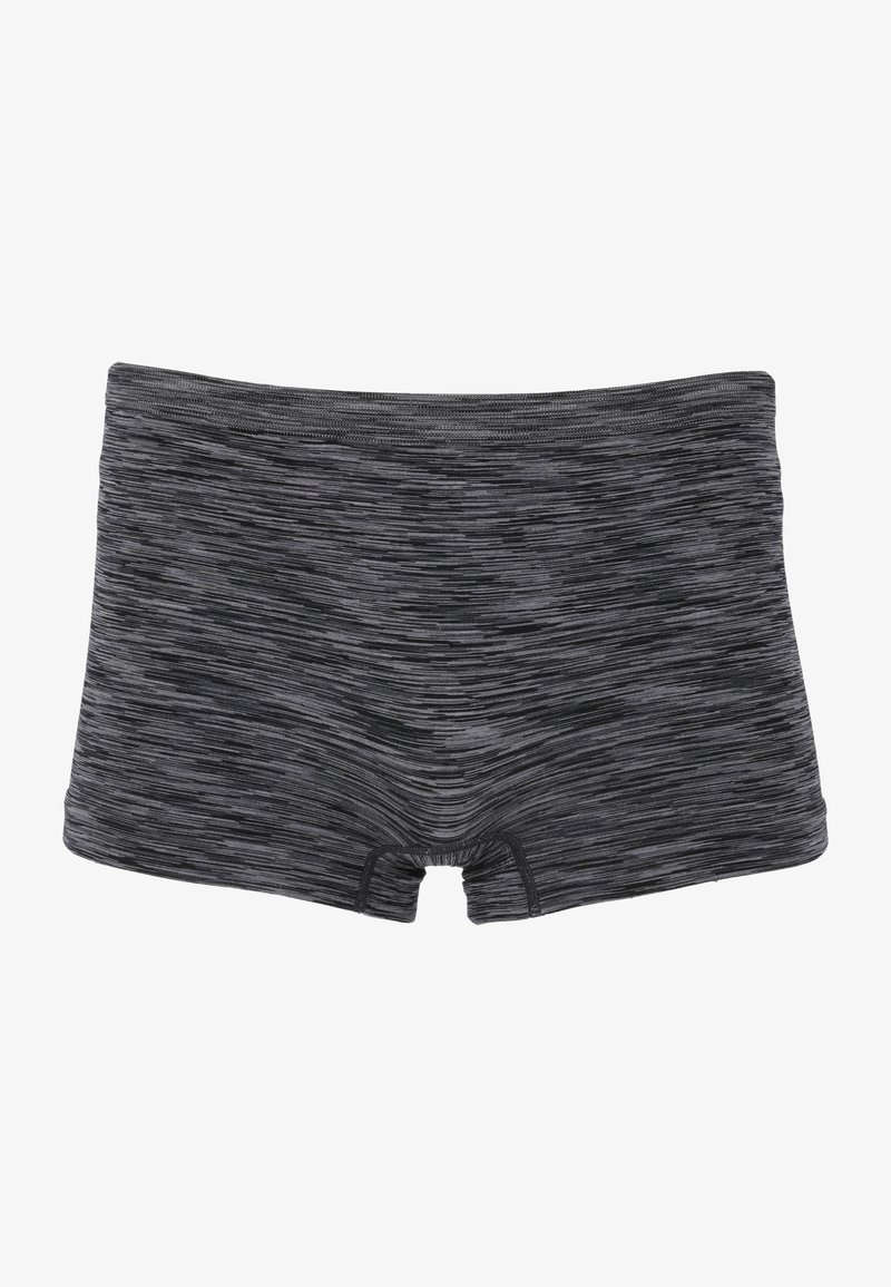 Grijs gestreepte boxershorts met een gladde textuur, voorzien van een lage tailleband en een strakke pasvorm, ontworpen voor comfort en flexibiliteit.