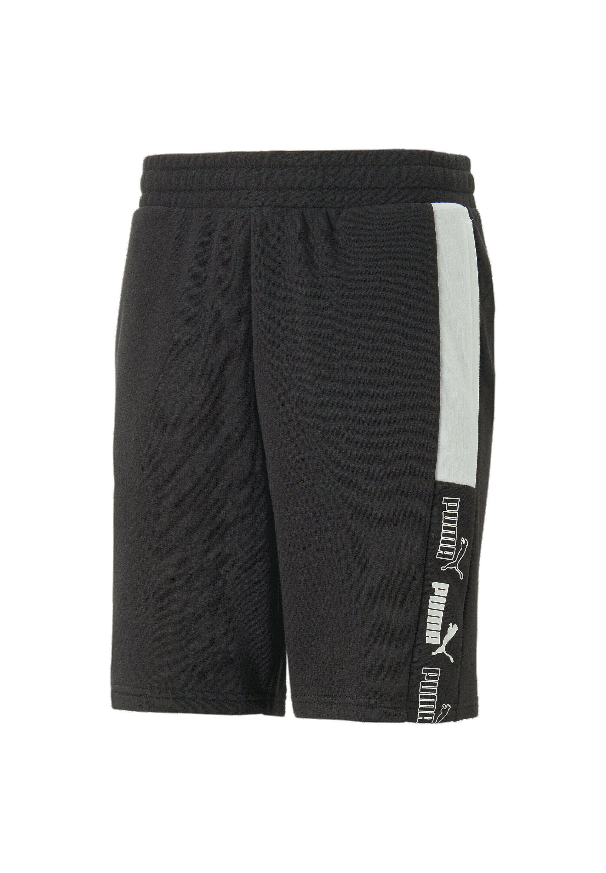 brand puma pantaloncini corti puma Puma BLOCK FT Shorts black- white/nero Zalando