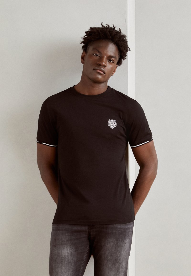 Antony Morato WITH RUBBER INJECTION  PRINT DOUBLE LAYER - Camiseta estampada - black