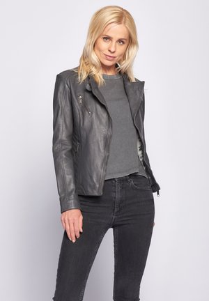 SALLY - Lederjacke - grey