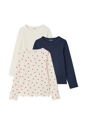 Vertbaudet, VERTBAUDET 3ER-PACK SHIRTS MIT LANGEN ÄRMELN MÄDCHEN BASIC - Long sleeved top - wollweiß