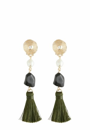 TASSEL DROP - Øreringe - khaki green