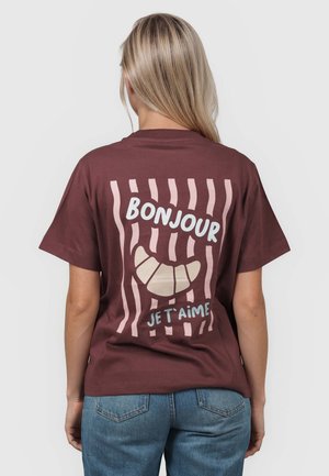 Kleinigkeit, CROISSANT AMOUR T-SHIRT GIRLS - Μπλουζάκι με στάμπα - dark cherry