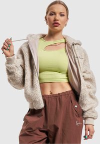 METAL SIGNATURE TEDDY FULL ZIP - Fliisjakk - cream