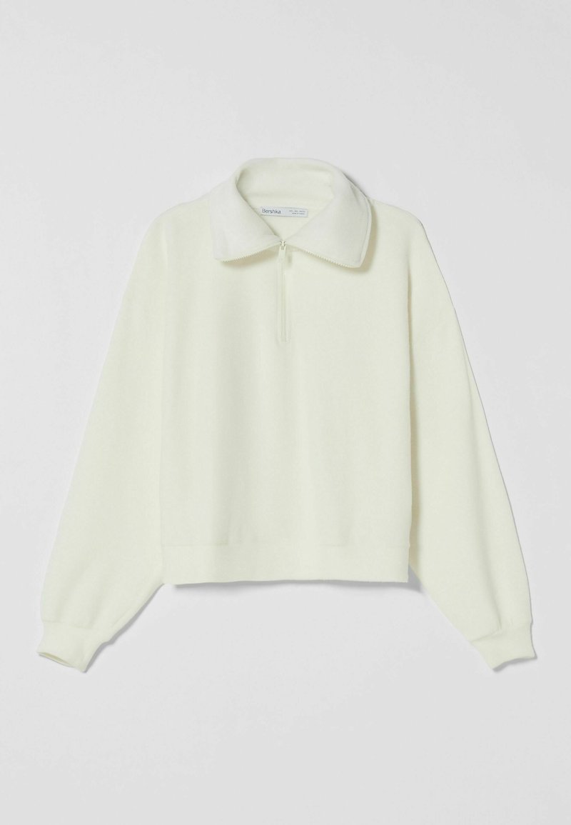 Damen Strickjacken | Bershka ZIPPED NECK Strickpullover off white/offwhite - CX24533 Damen Strickjacken | Bershka ZIPPED NECK Strickpullover off white/offwhite - CX24533