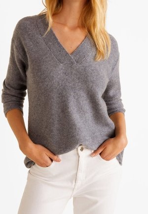 Strickpullover - mottled grey