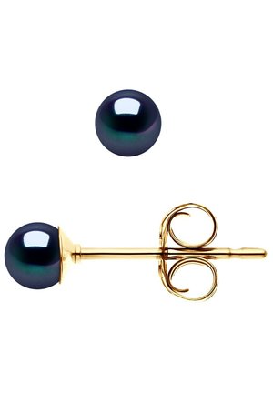 WENDY EARRINGS FRESHWATER PEARL 4-5 MM YELLOW GOLD 375/1000 AAA+ - Boucles d'oreilles - bleu nuit
