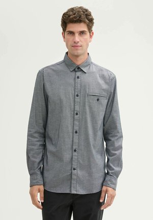 Hemd - navy white small structure