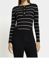 River Island Strickpullover - black