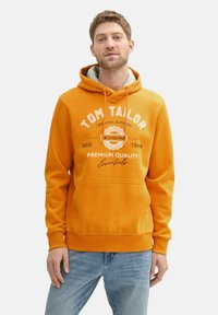 TOM TAILOR WITH PRINT - Sweat à capuche - fresh pepper orange