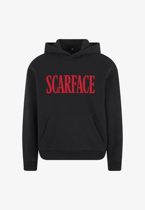Merchcode, SCARFACE MAGAZINE COVER FLUFFY - Kapuutsiga pusa - black