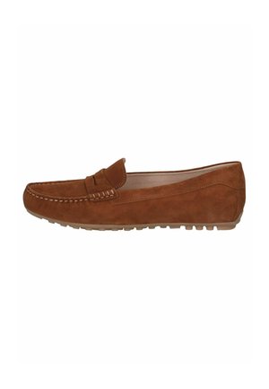 Mocassins - cognac suede