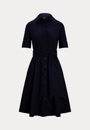 Lauren Ralph Lauren Petite, BELTED STRETCH COTTON BLEND SHIRTDRESS - Φόρεμα πουκάμισο - navy