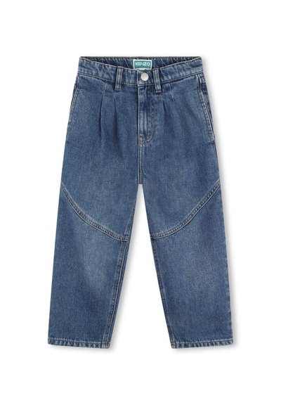 KENZO kids AVEC DÉCOUPES ET PLIS - Jean boyfriend - dble stone brossage