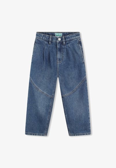 KENZO kids AVEC DÉCOUPES ET PLIS - Jean boyfriend - dble stone brossage