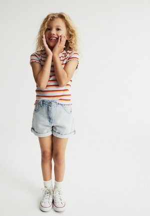 Next ELASTICATED WAIST - REGULAR FIT - Denimové šortky - light blue