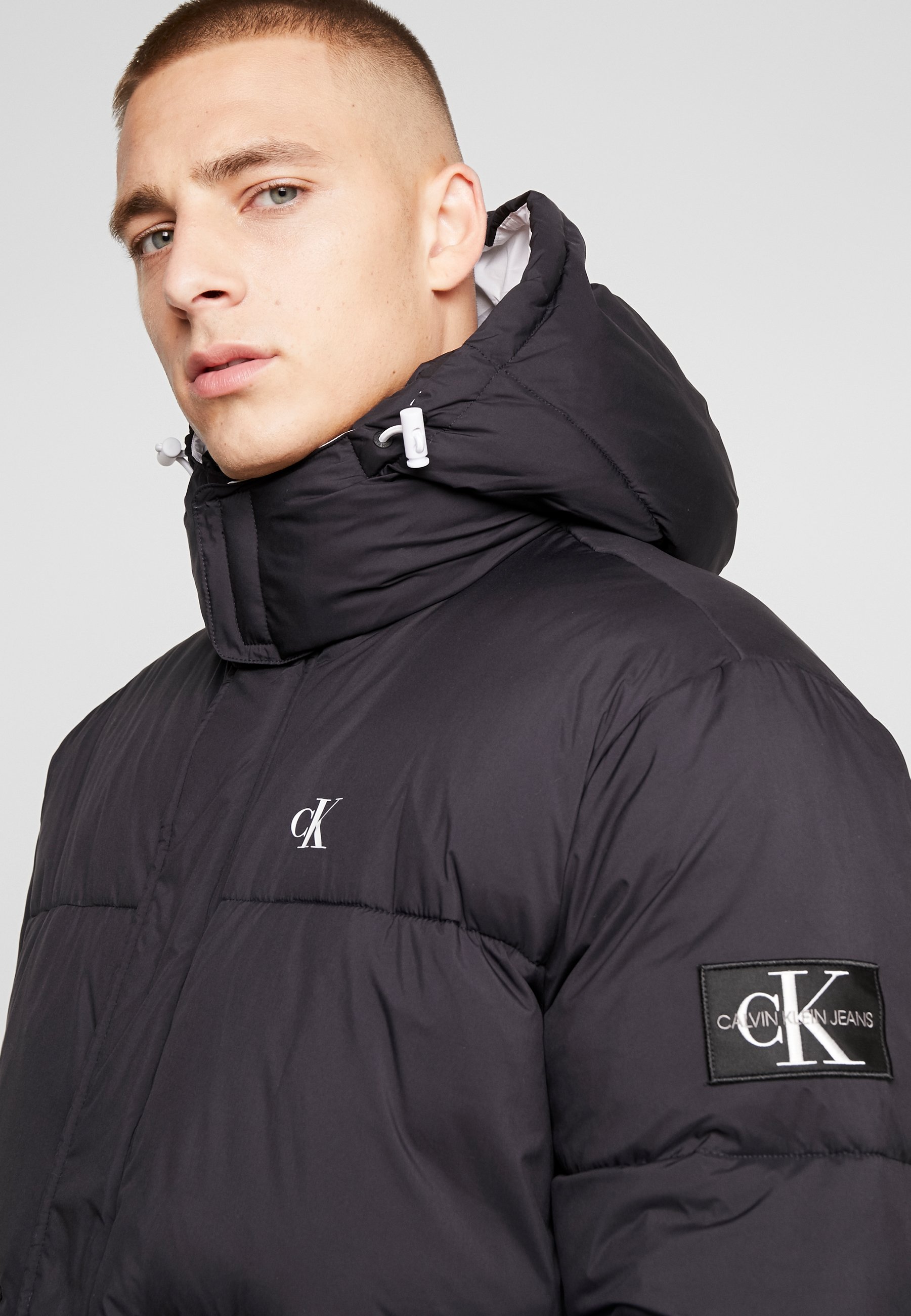 hooded down jacket calvin klein jeans