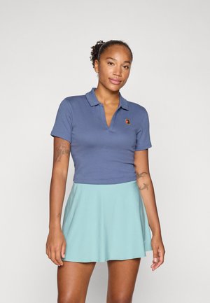 NIKECOURT HERITAGE CROP TOP - Poloskjorter - diffused blue