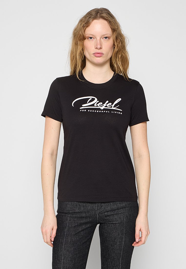 Diesel T-shirt print antraciet