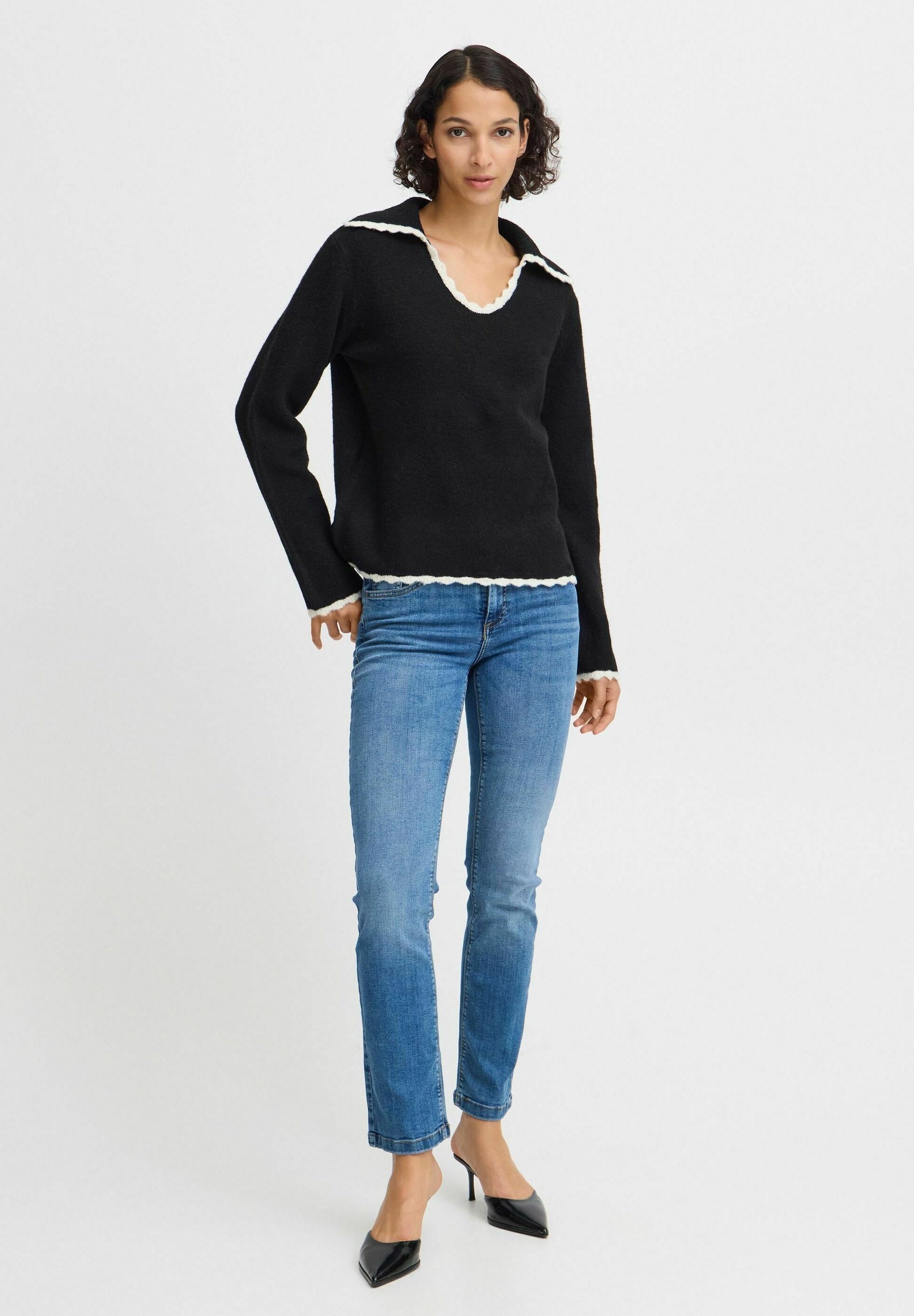 売れ筋商品|||ビーヤング ニット&セーター レディース アウター BYNINNA - Jumper - black mix b.young by Zalando BYNINNA - Jumper - black mix/black - Zalando