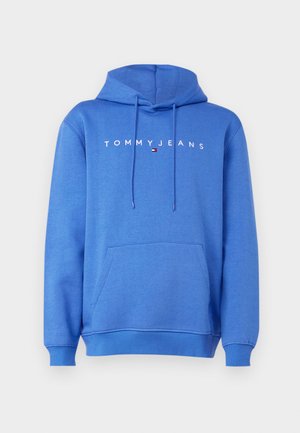 Tommy Jeans LINEAR LOGO HOODIE - Pusa - tempo blue
