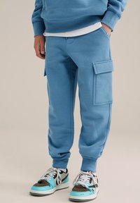 WE Fashion RIDGE - Spodnji deli trenirk - blue
