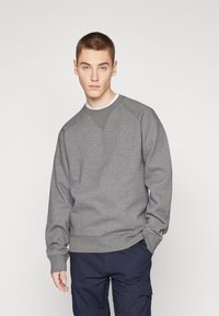 Carhartt WIP CHASE - Felpa - dark grey heather/gold