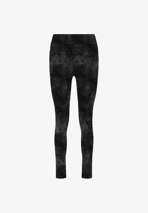 Deha, PRINTED STRETCH MICROFIBER LEGGINGS - LEGGINGS - Leggings - matte black