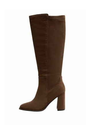 REGULAR FIT - BLOCK - Laarzen met hoge hak - chocolate brown
