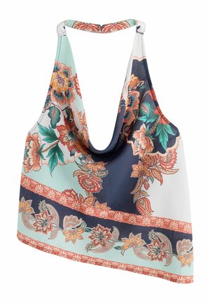 Next, HALTER NECK COWL NECK TOP - Blouse - navy peach floral