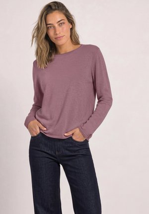 Street One, JUMPER WITH CREW NECK AND ROLLED EDGES - Pullover - soft mauve mel